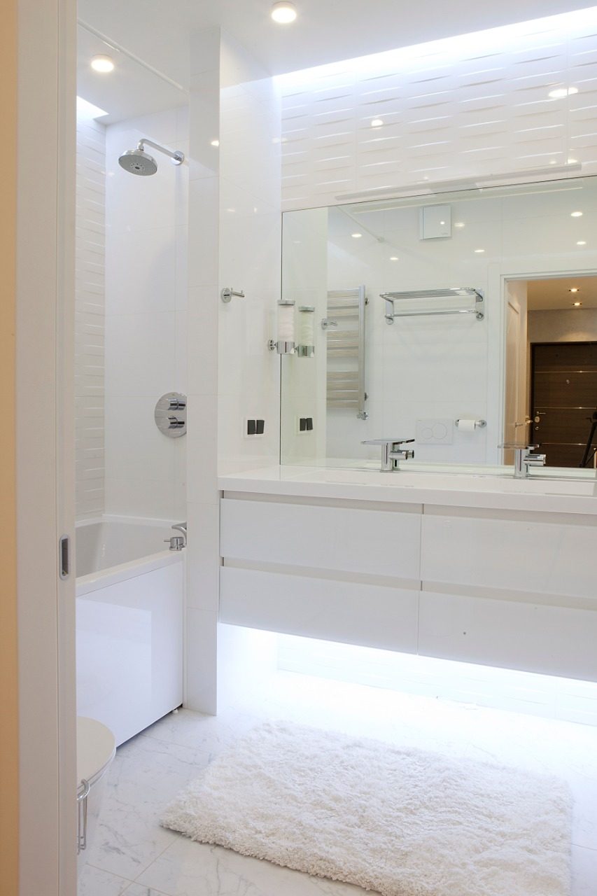 Modern bathroom remodel by AJ Concrete Homes