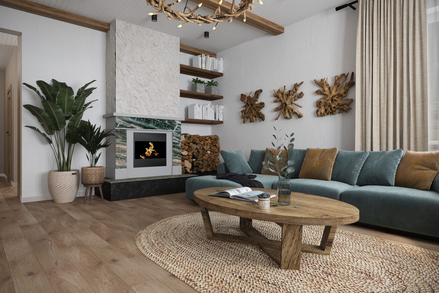 Contemporary living room interior by AJ Concrete Homes
