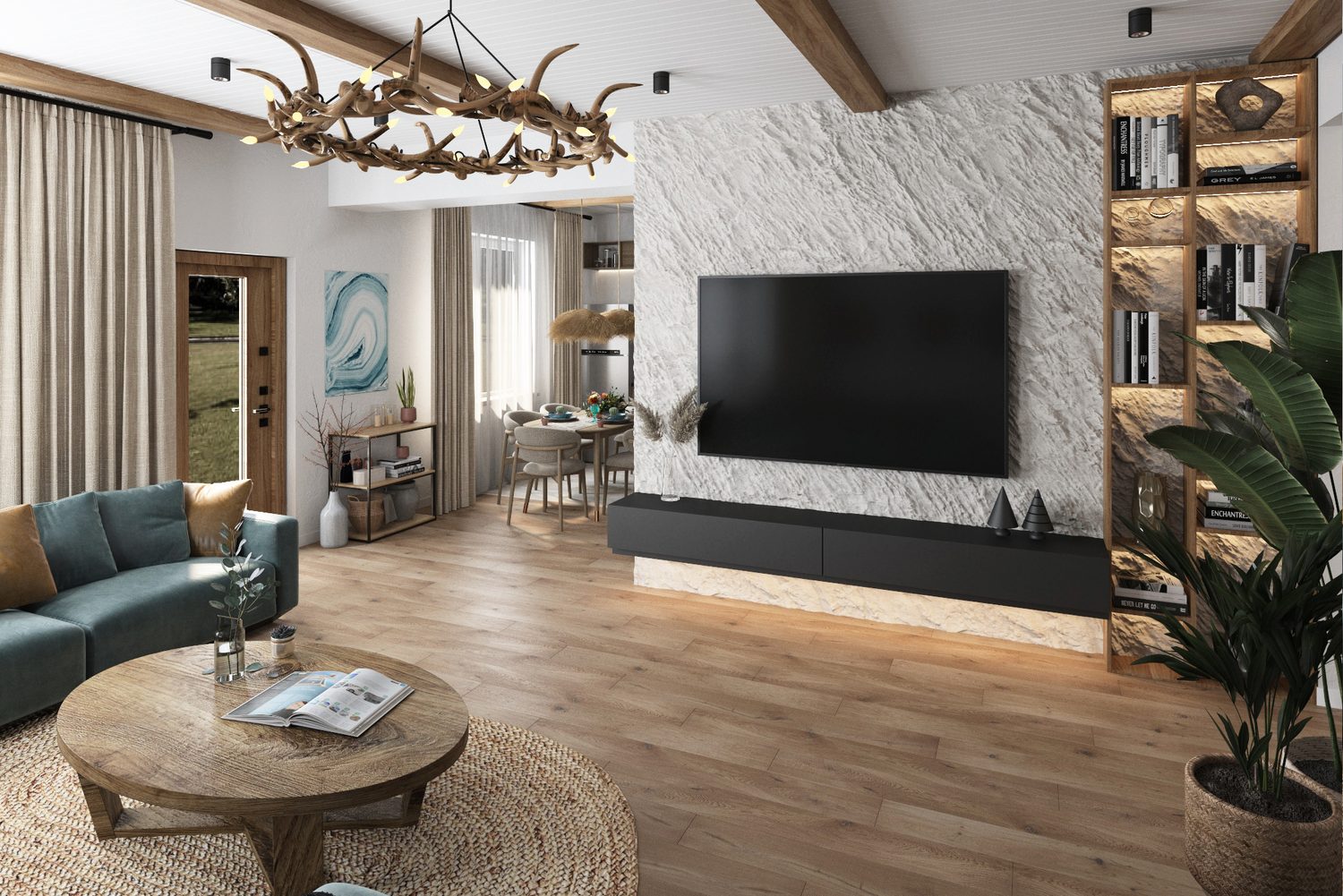 Contemporary living room interior by AJ Concrete Homes