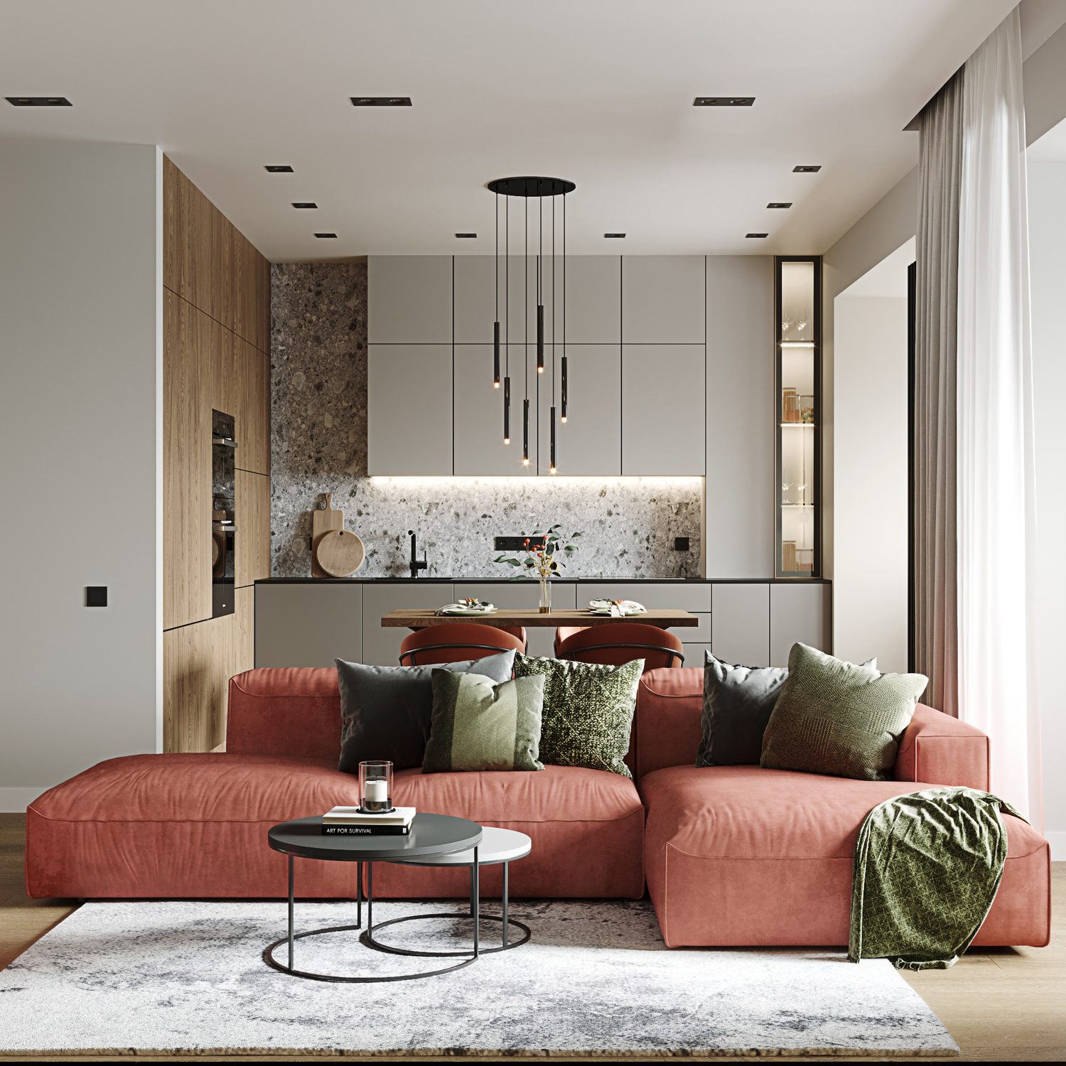 Contemporary living room interior by AJ Concrete Homes
