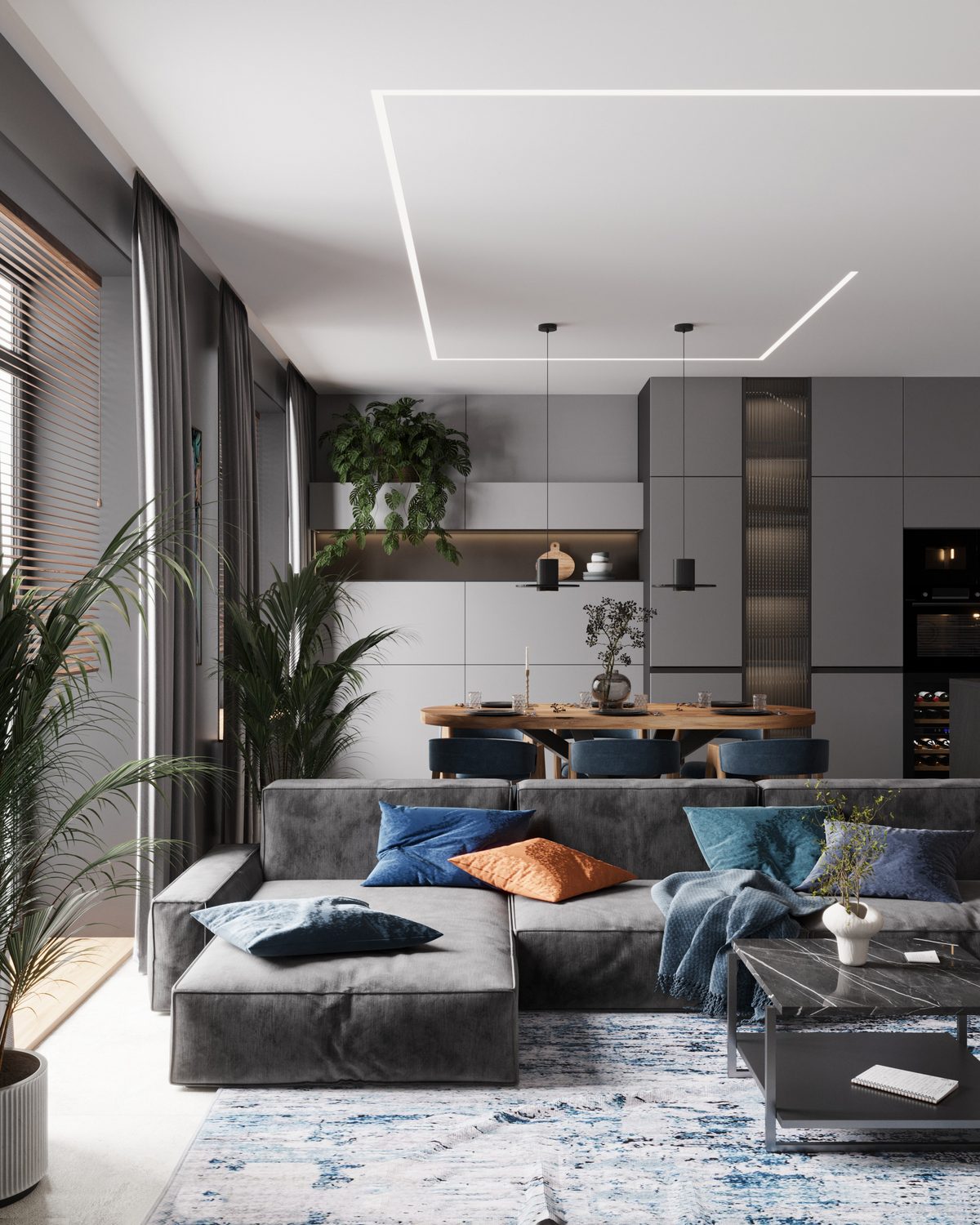 Contemporary living room interior by AJ Concrete Homes