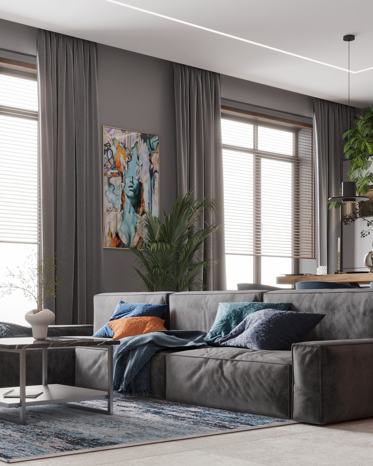 Contemporary living room interior by AJ Concrete Homes